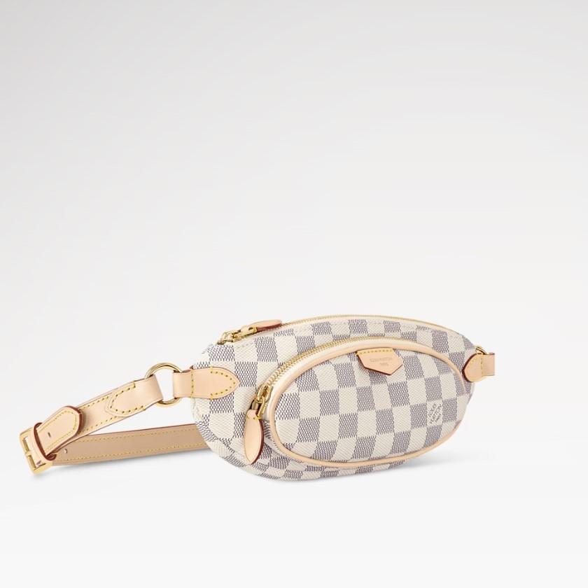 Louis Vuitton Keepit Bumbag 11.4in/ 29cm Damier Azur Gold Hardware For Women N00230