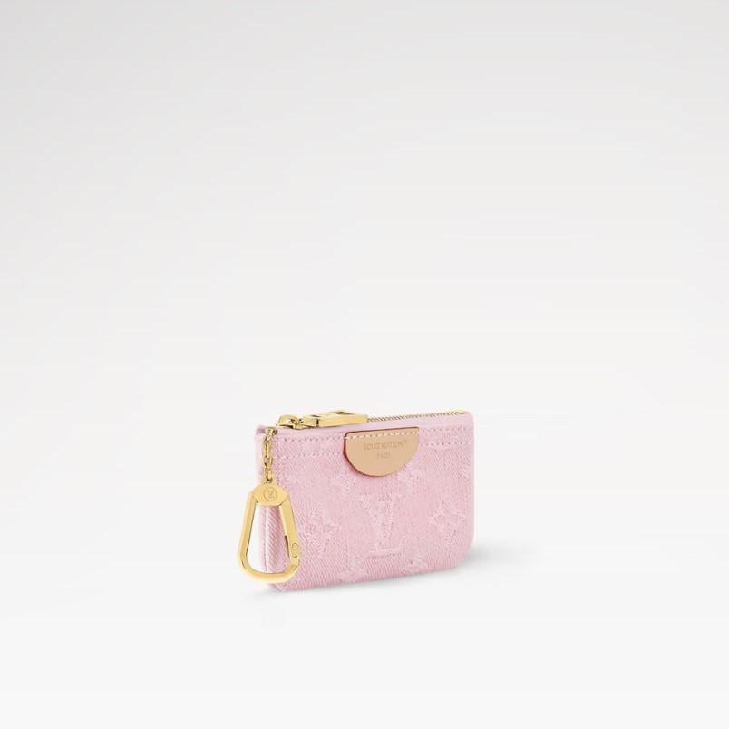 Louis Vuitton Key Pouch Washed Pink For Women 4.7in/12cm M13208