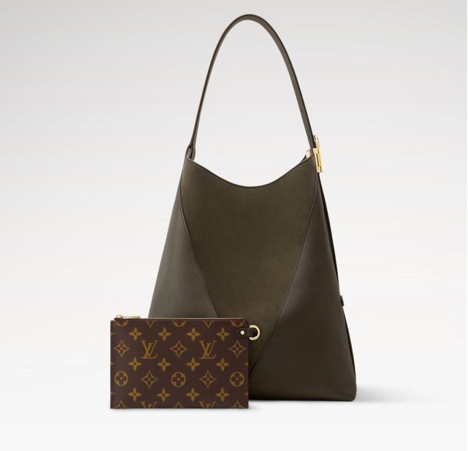 Louis Vuitton Low Key Hobo MM Epaule 13.8in/ 35cm Dark Fango Gold Hardware pour femmes M29144