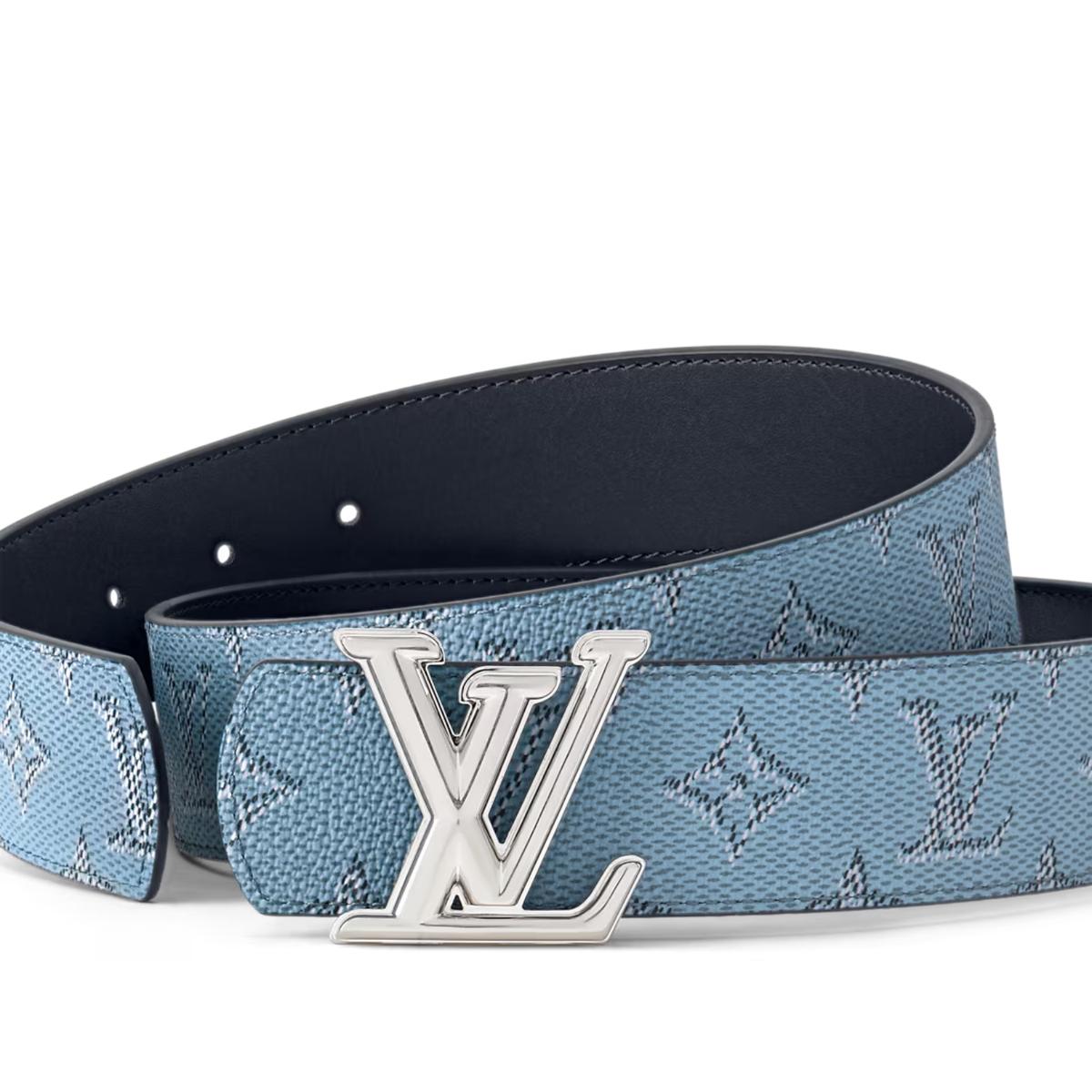 Louis Vuitton LV Dimension 40mm Ceinture réversible Bleu pour hommes M4134U
