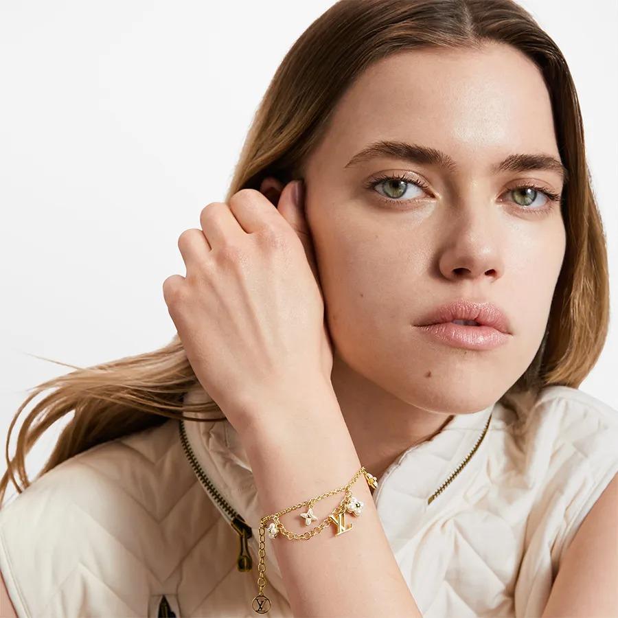 Louis Vuitton LV Floragram Bracelet en or blanc pour femmes M0940A