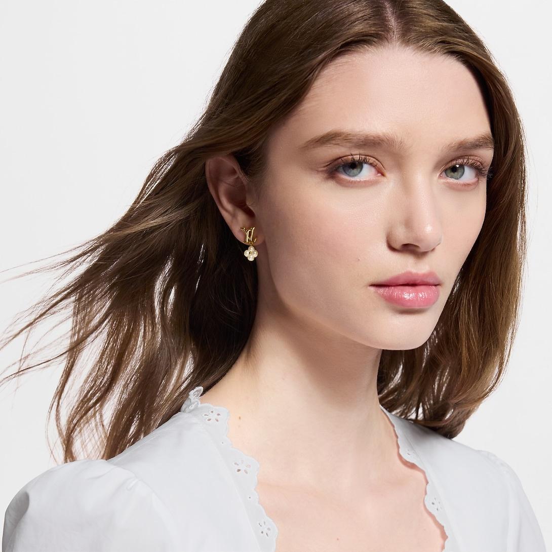 Louis Vuitton LV Floragram XS Boucles d'oreilles Matériel or pour femmes M03914