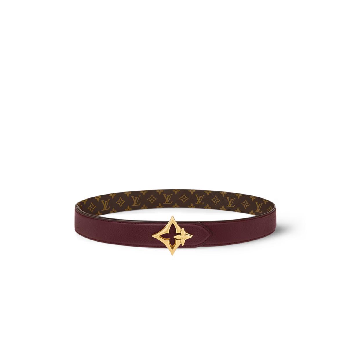 Louis Vuitton LV Flowergram 30mm Reversible Belt Garnet For Women M4556U