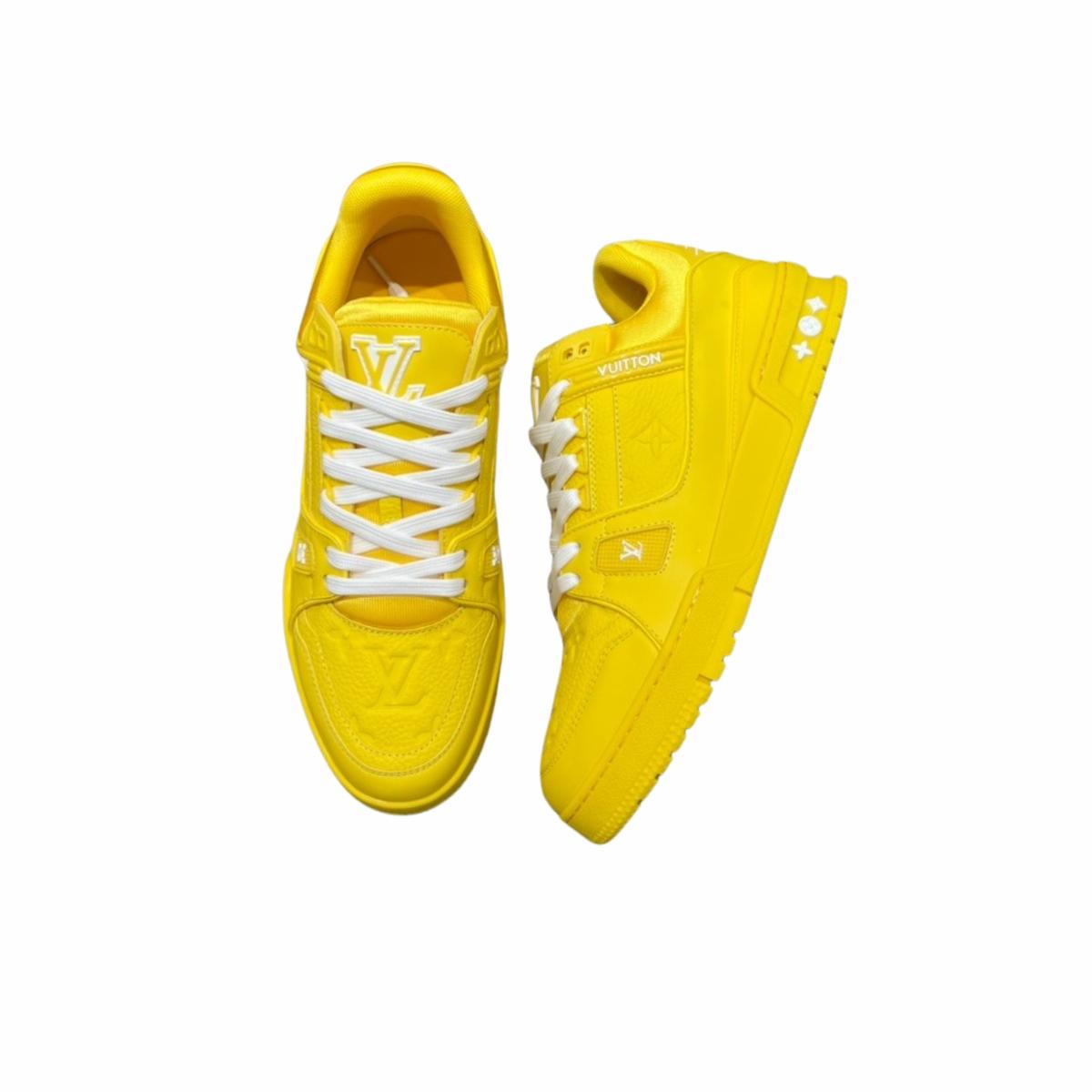 Louis Vuitton LV Trainer Sneaker Yellow For Men 1AARGE