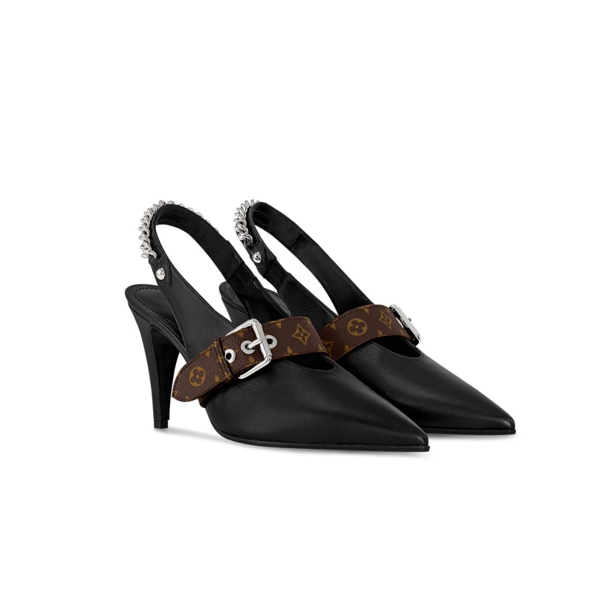 Louis Vuitton LV Vibe Slingback Pump Black For Women 1AHL47