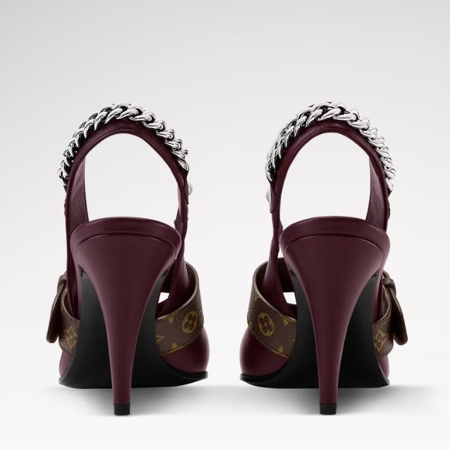 Louis Vuitton LV Vibe Slingback Pump Bordeaux Red For Women 1AICOT