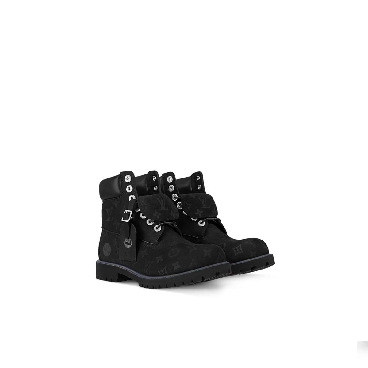 Louis Vuitton LV x Timberland 6-In Ankle Boots Black For Men 1AD73D