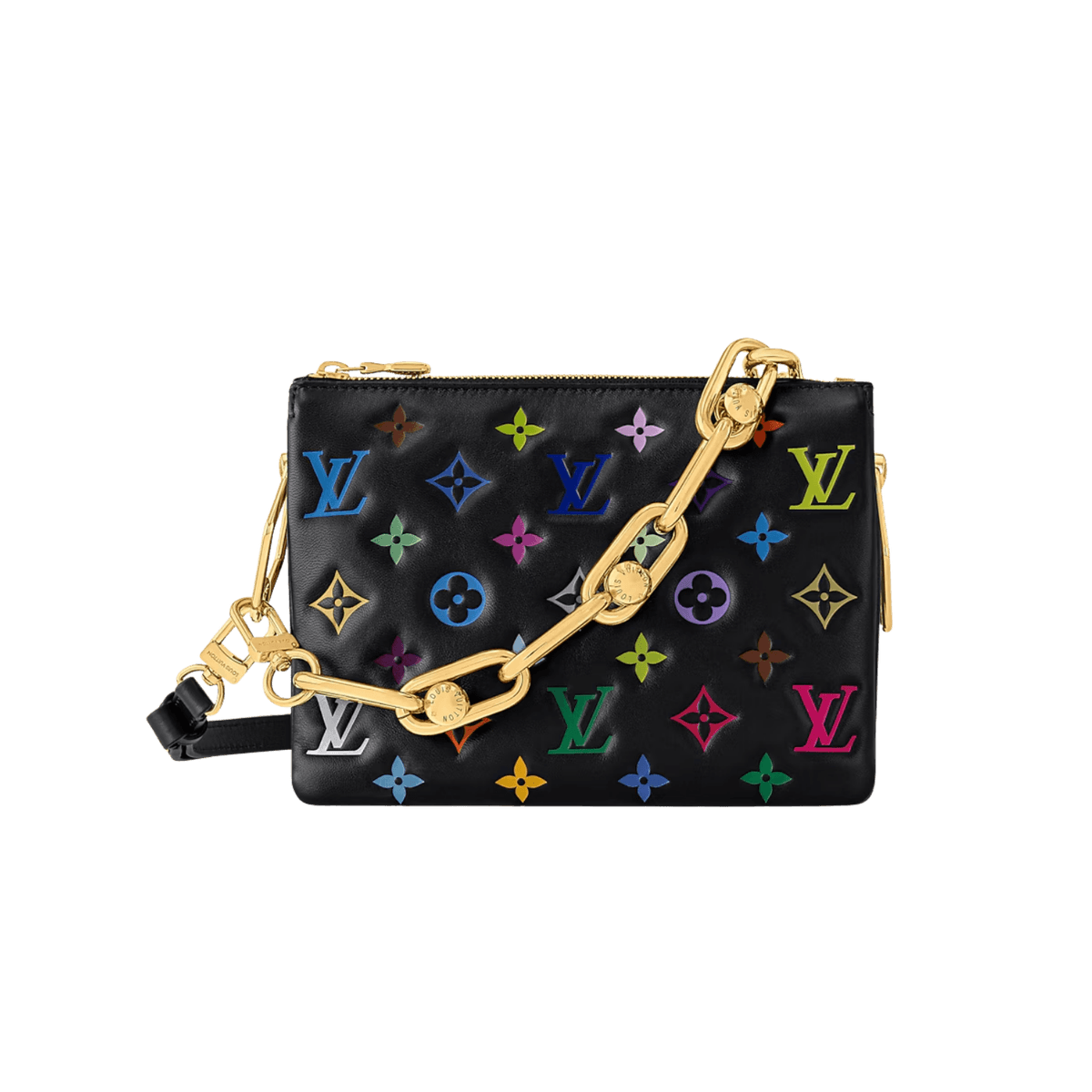 Louis Vuitton LV x TM Coussin BB Shoulder Bag 8.3in/ 21cm Multicolore Noir Gold Hardware For Women M13232