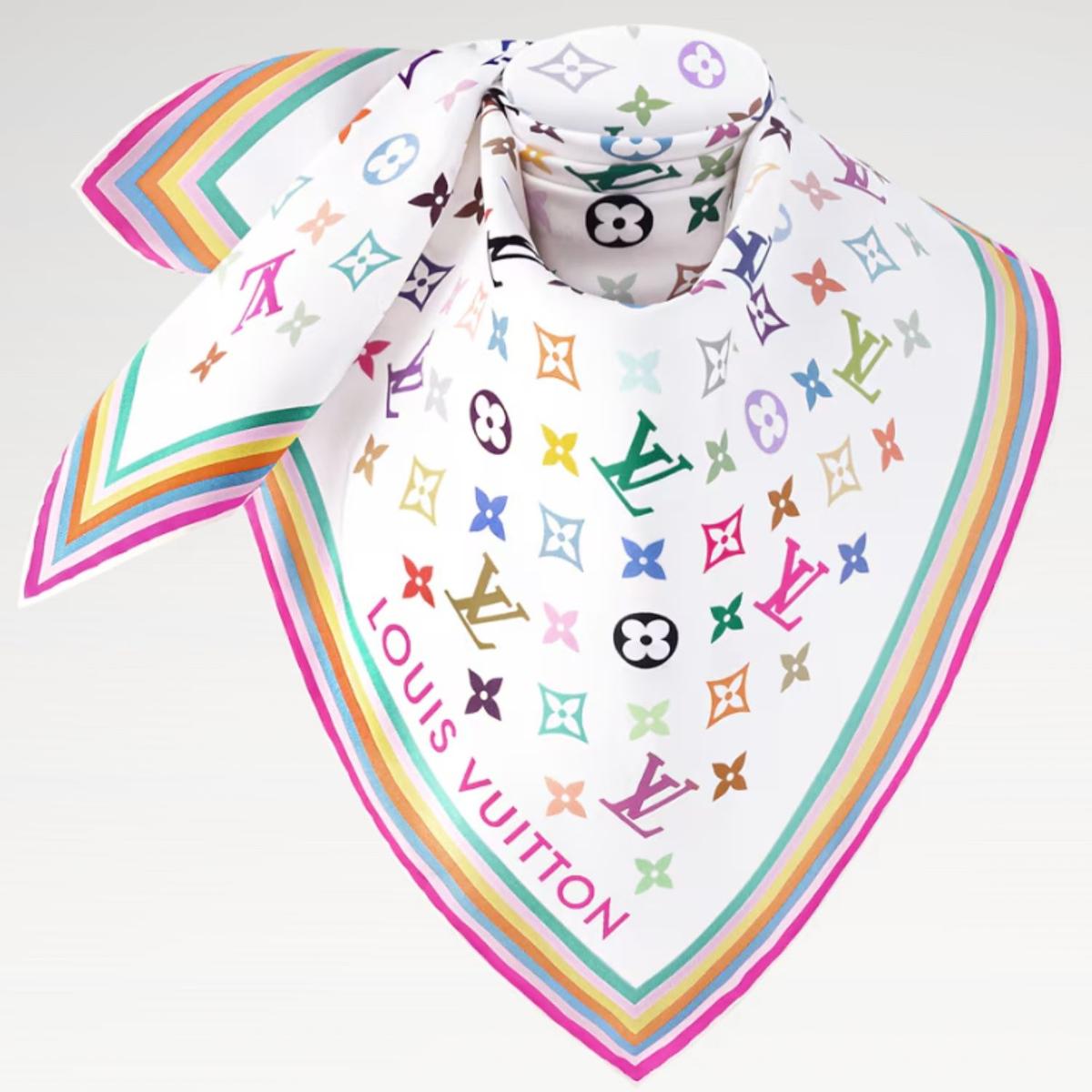 Louis Vuitton LV x TM Monogram Multicolor Square 90 Blanc pour les femmes