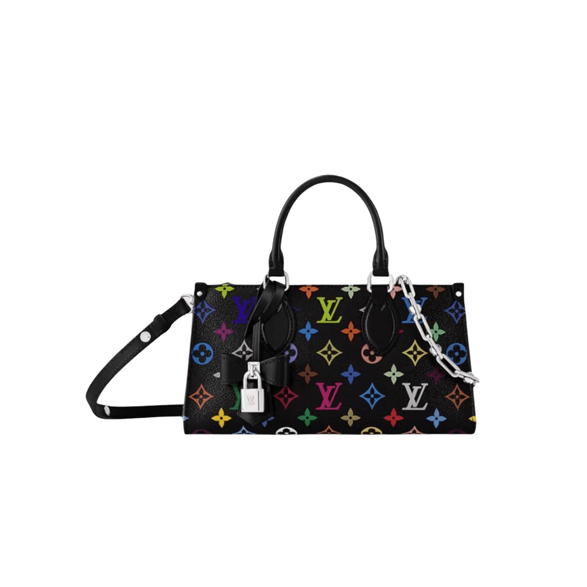 Louis Vuitton LV x TM OnTheGo East West Chain sac de pied 9.8in/ 25cm multicolore noir pour les femmes M13260