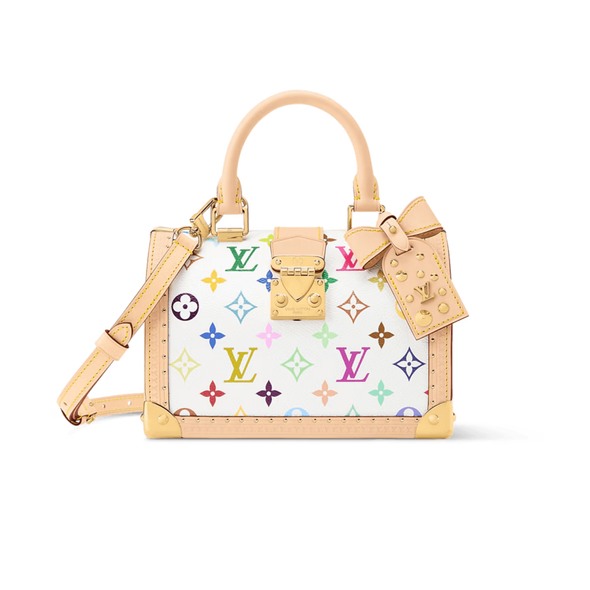 Louis Vuitton LV x TM Trunk Speedy 20 Sac de poignée supérieure 8.3in/ 21cm Matériel en or multicolore pour femmes M27833