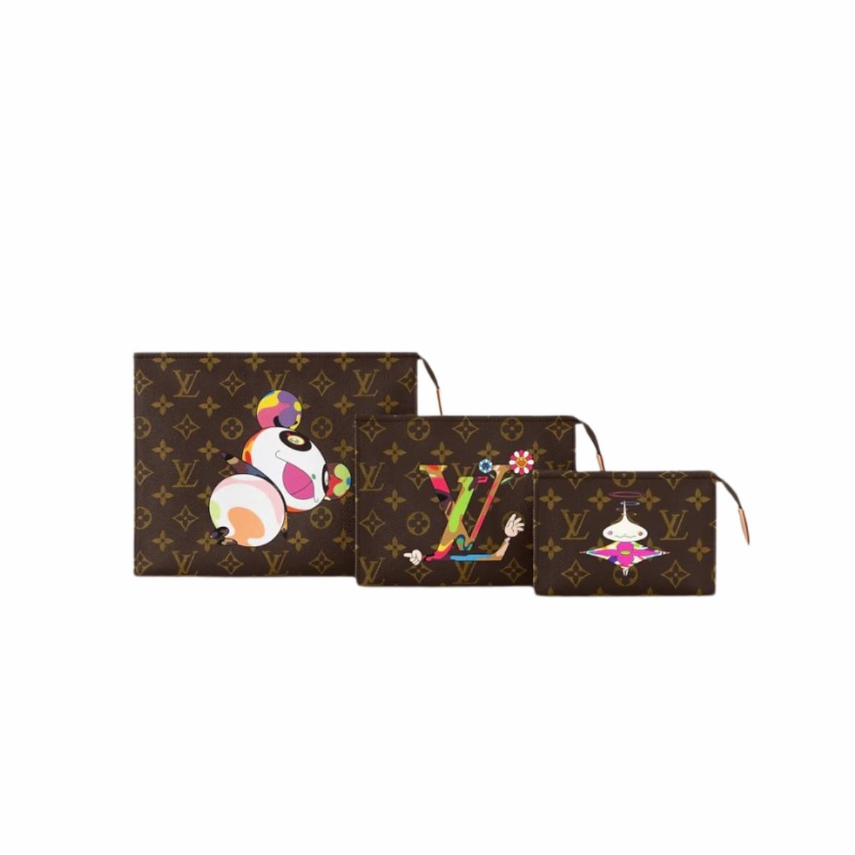 Louis Vuitton LV x TM Trio Toiletry Pouch Monogram Canvas 9.8in/25cm M13762