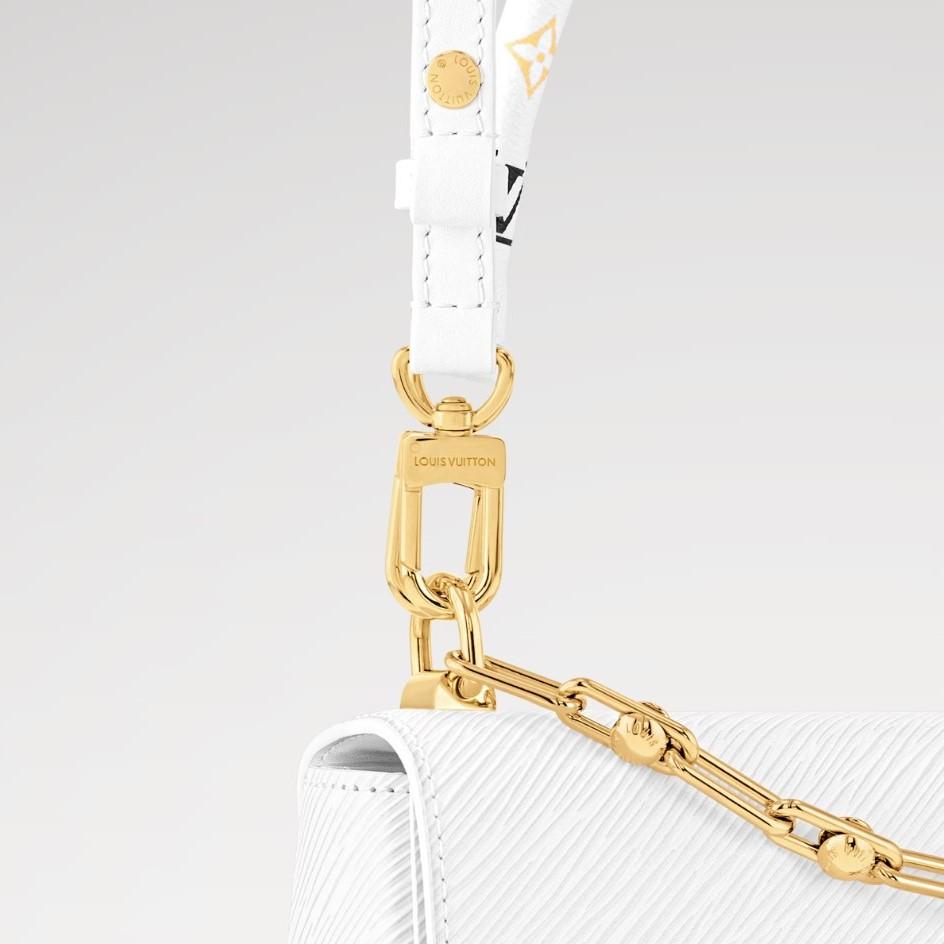 Louis Vuitton LV x TM Twist MM Slim sac à main blanc pour femmes 9.1in/23cm M13678