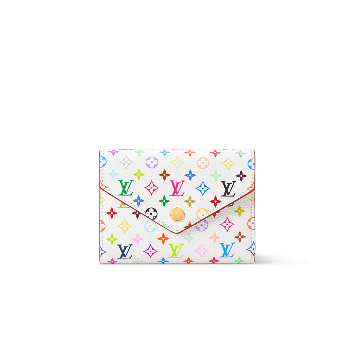 Louis Vuitton LV x TM Victorine Wallet 4.7in/ 12cm Multicolor Gold Hardware For Women M28387