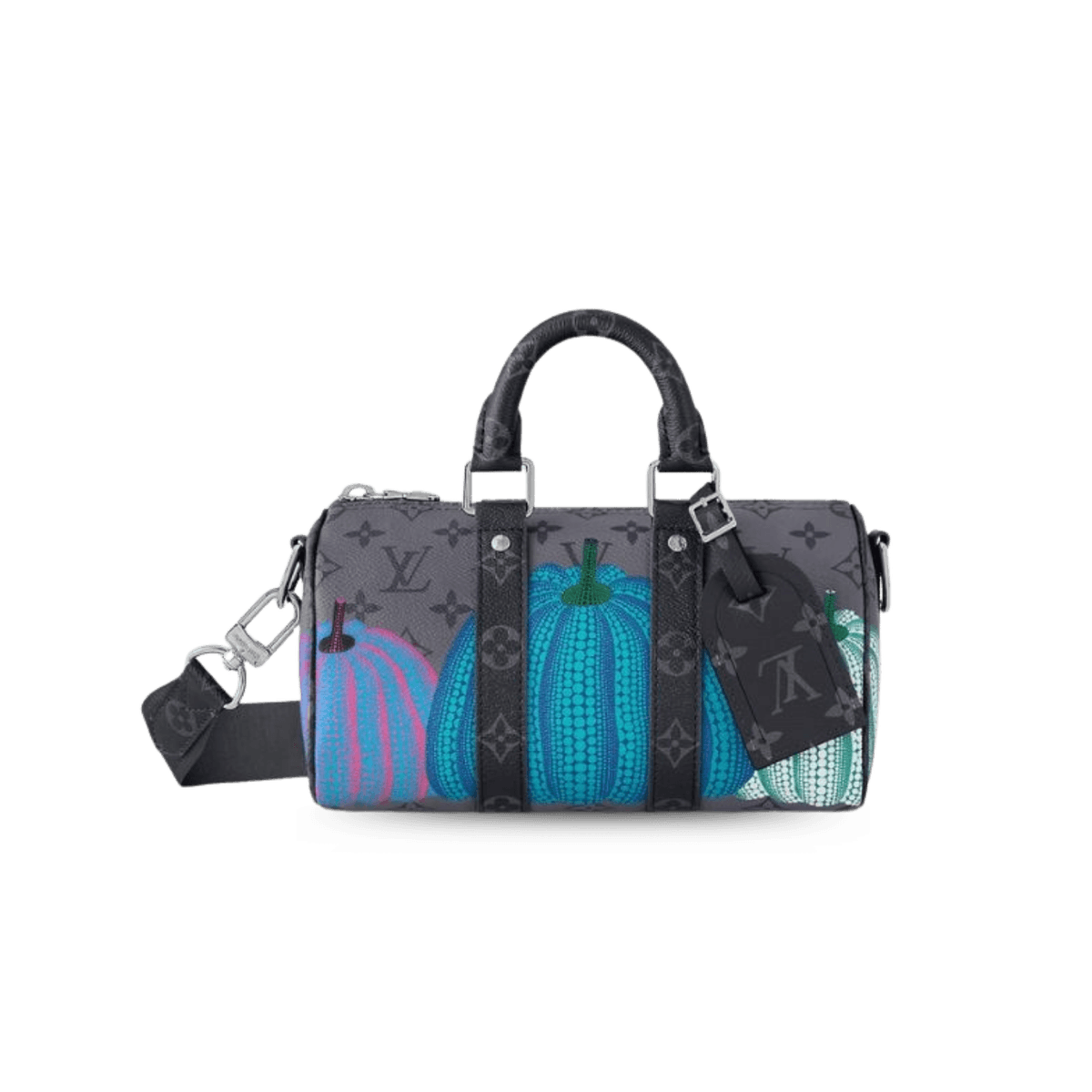 Louis Vuitton LV x YK Keepall 25 Travel Bag 9.8in/ 25cm Grey Ruthenium Hardware M46437