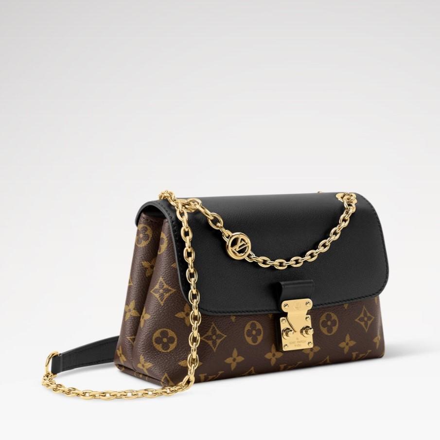 Louis Vuitton Madeleine BB Crossbody Bag 9.4in/ 24cm Black Monogram Gold Hardware M28424