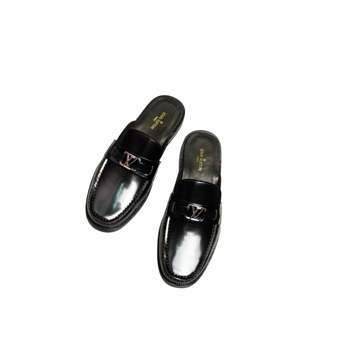 Louis Vuitton Major Open Back Loafer Black For Men