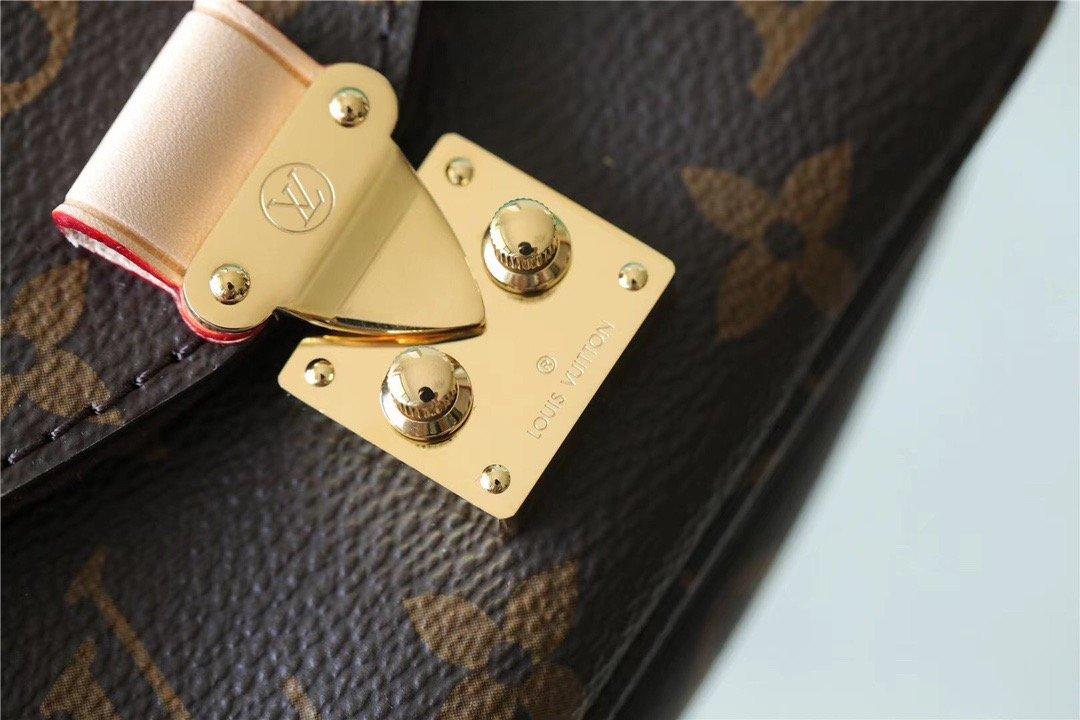 Louis Vuitton Micro Metis Pochette Shoulder Bag 5.5in/ 14cm Brown Monogram Canvas Gold Hardware For Women M81267