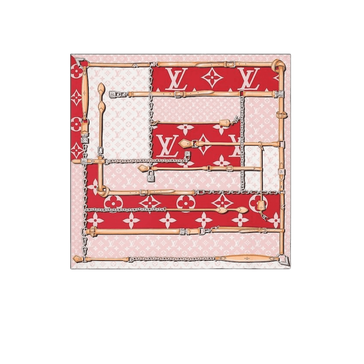 Louis Vuitton Monogram Confidential Square 90 Red For Women