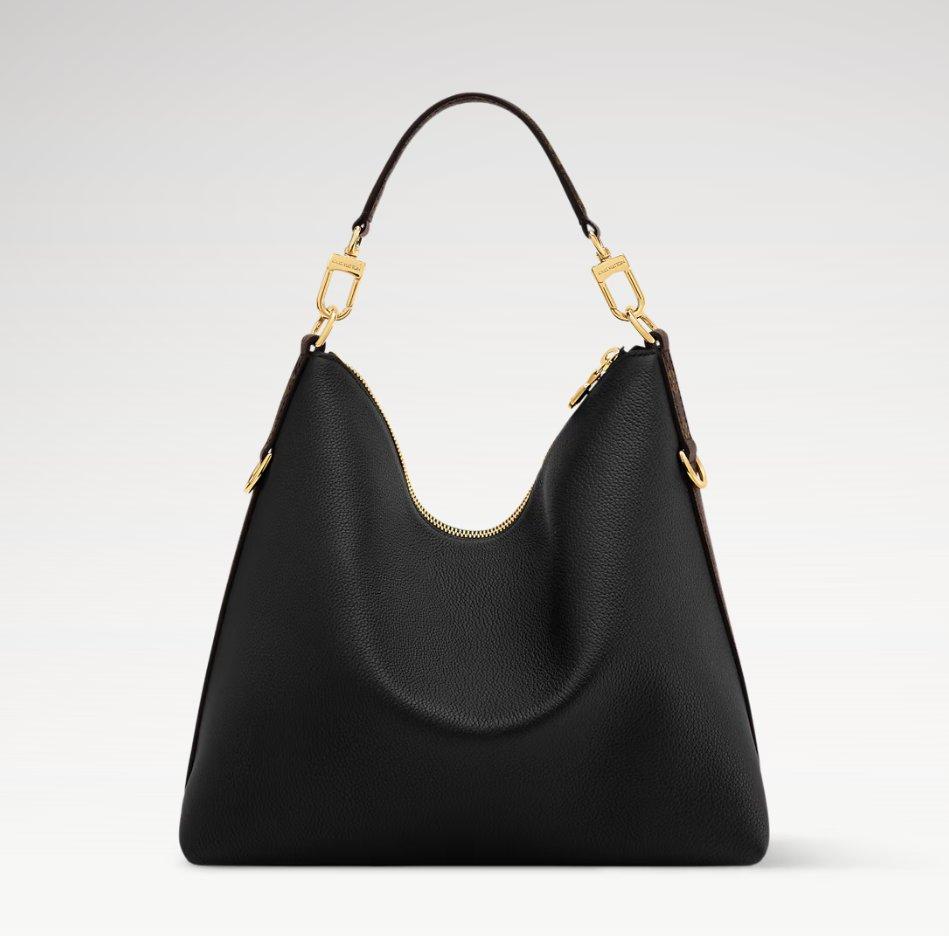 Sac à épaule multipasse Louis Vuitton 11.8po/ 30cm Hardware en or noir pour femmes M29195