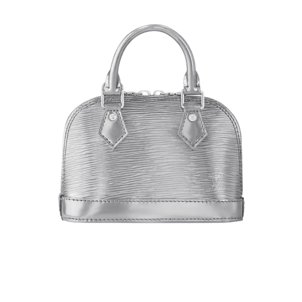 Louis Vuitton Nano Alma Top Handle Bag 7.1in/ 18cm Silver Silver Hardware For Women M82682