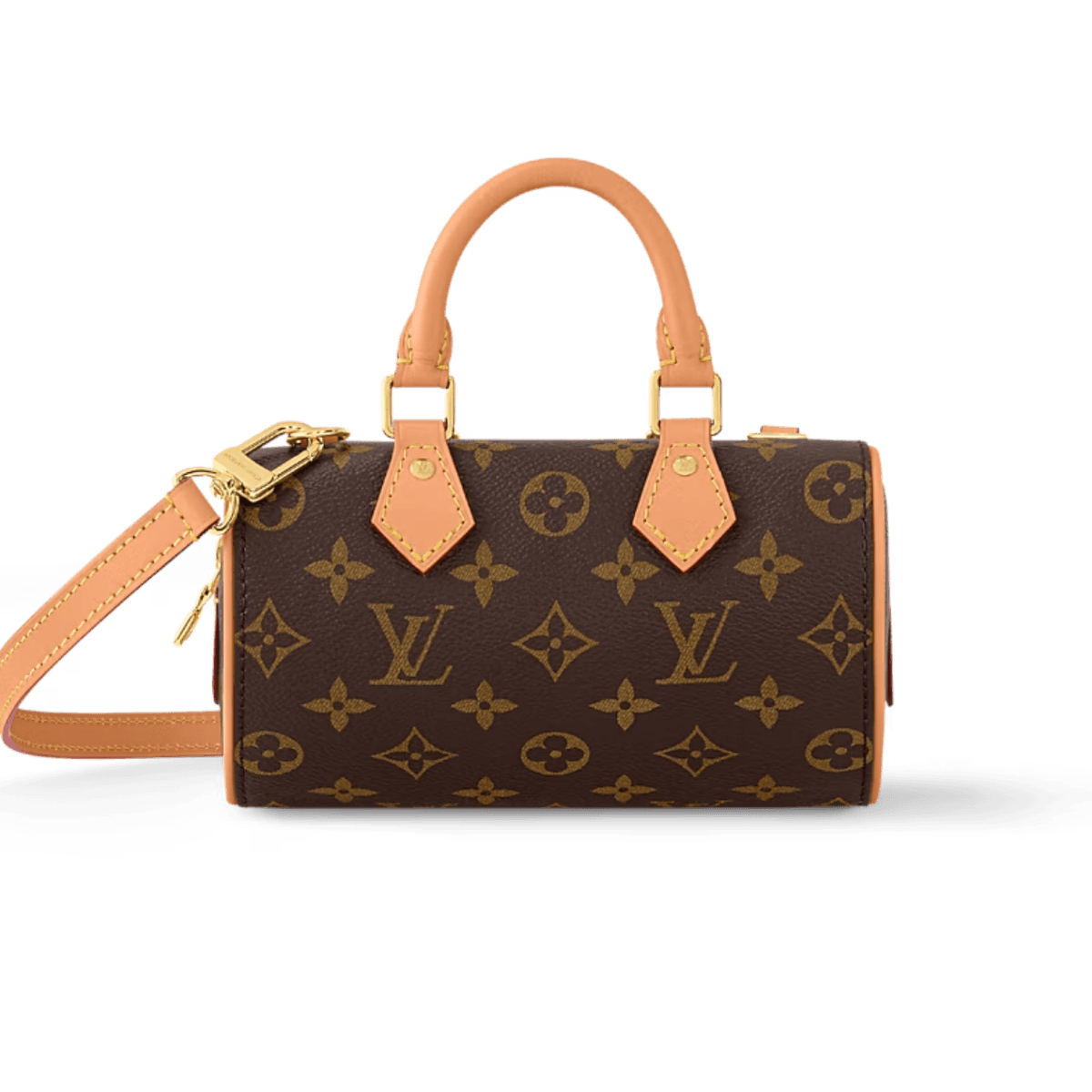 Sac à poignée supérieure Nano Speedy de Louis Vuitton 7.1in/ 18cm Hardware Brown Gold pour femmes M13226