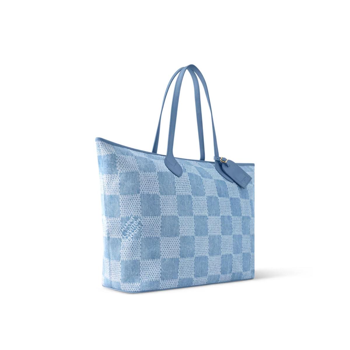 Louis Vuitton Nevereverfull Bag Denim Blue For Men 60cm/24in