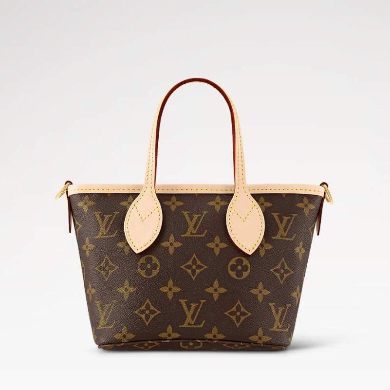 Louis Vuitton Neverfull BB Tote Bag 9.4in/ 24cm Pink Peony Gold Hardware For Women M46786