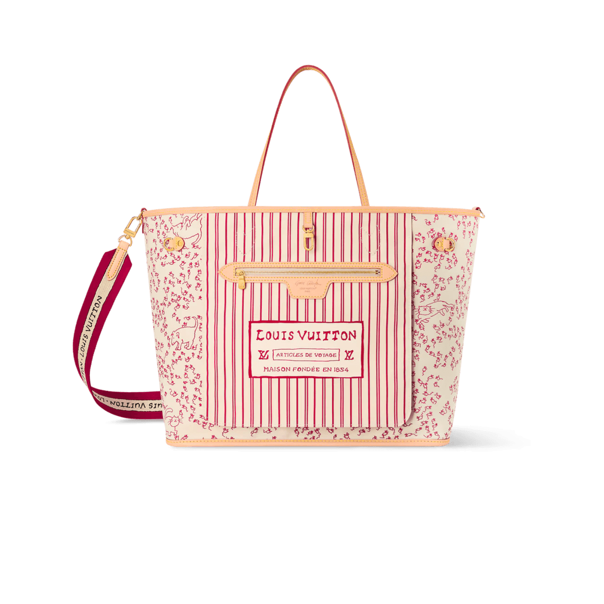 Louis Vuitton Neverfull Inside Out GM Tote Bag 15.4in/ 39cm Beige Monogram Gold Hardware For Women M15124