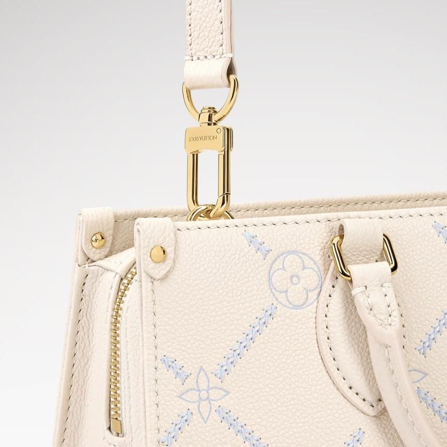 Louis Vuitton OnTheGo East West Tote Bag 9.8in/ 25cm Quartz Couture Or Matériel pour femmes M29487