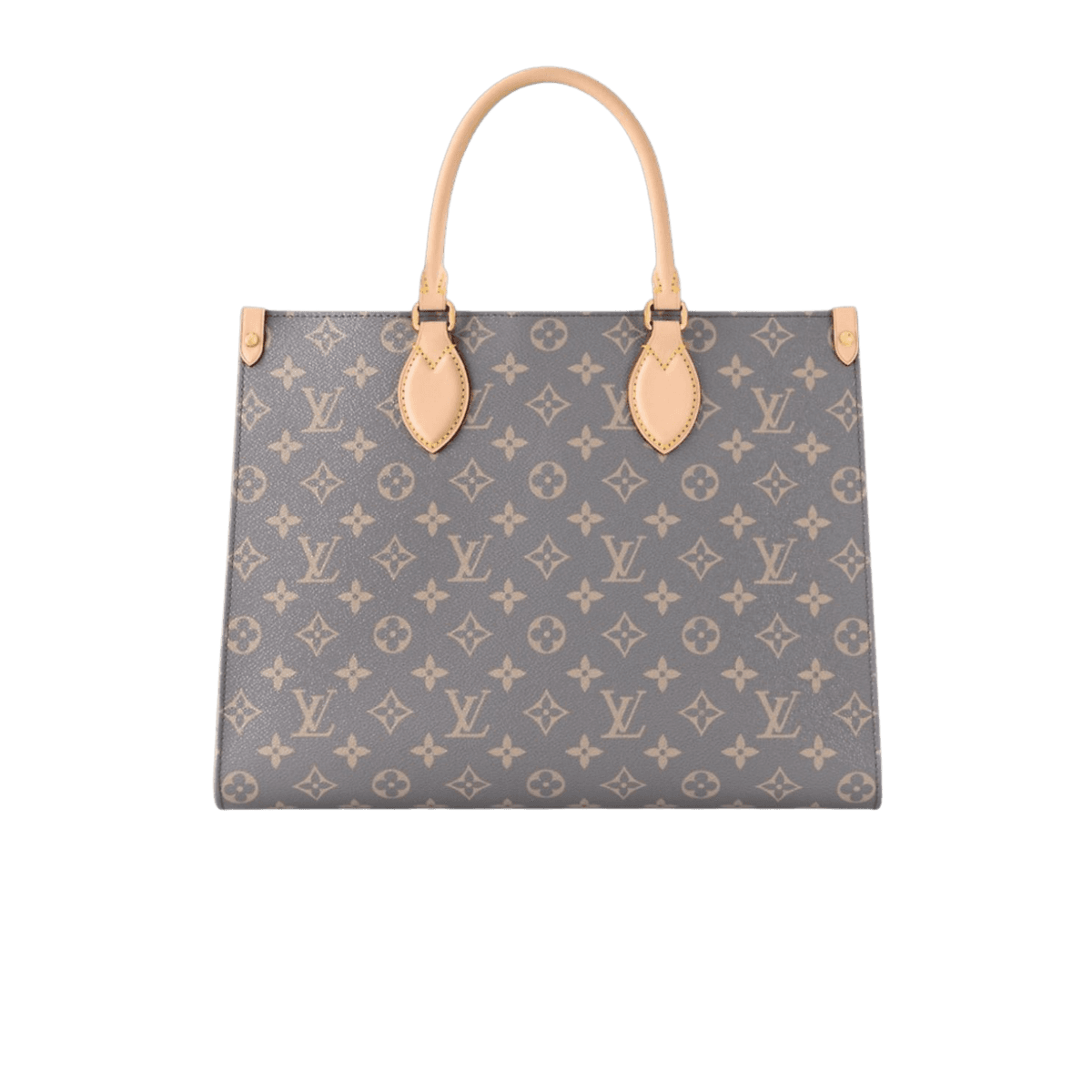Louis Vuitton Onthego MM Tote Bag 13.8in/ 35cm Trianon Grey Gold Hardware For Women M12415