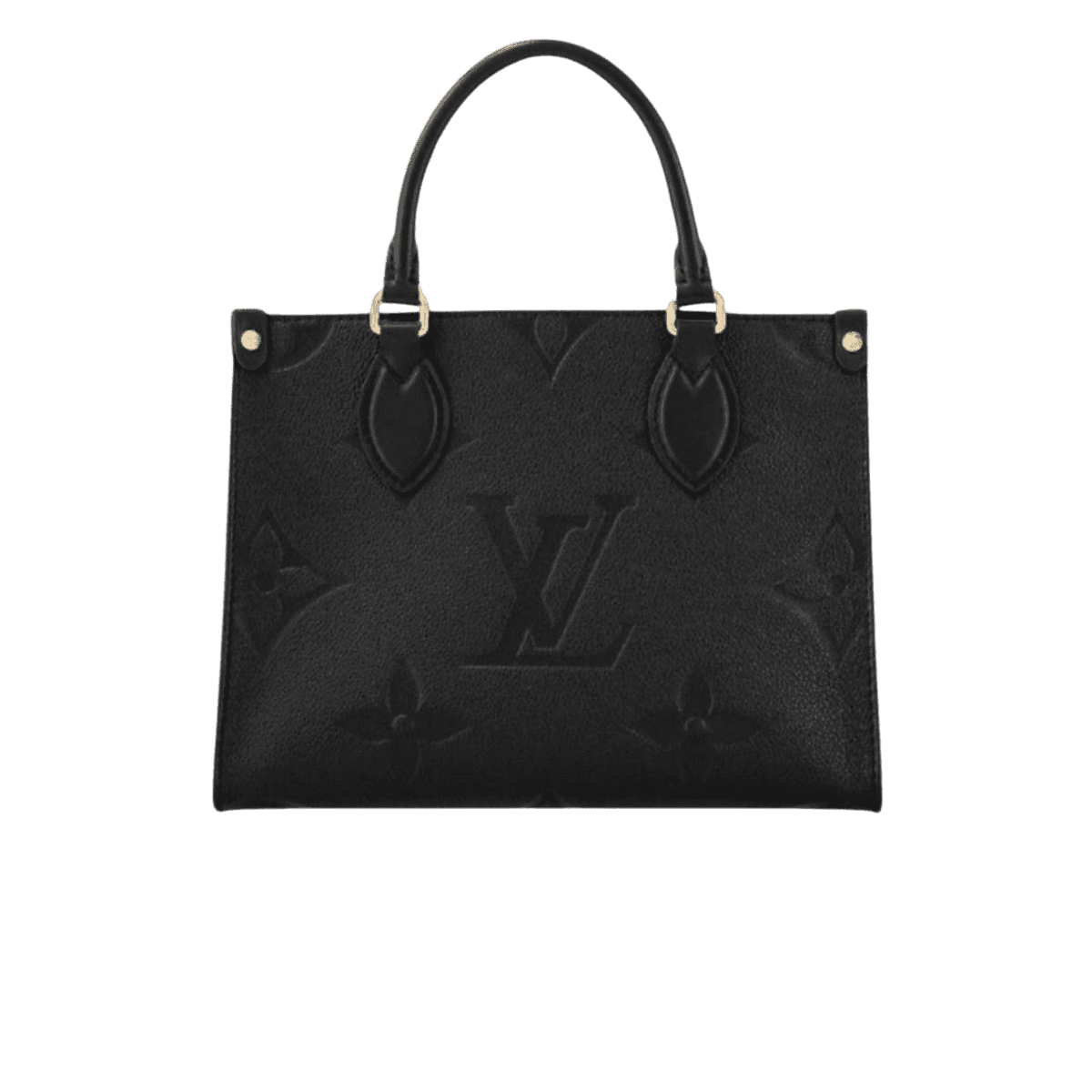 Louis Vuitton OnTheGo PM Tote Bag 9.8in/ 25cm Black Gold Hardware For Women M45653