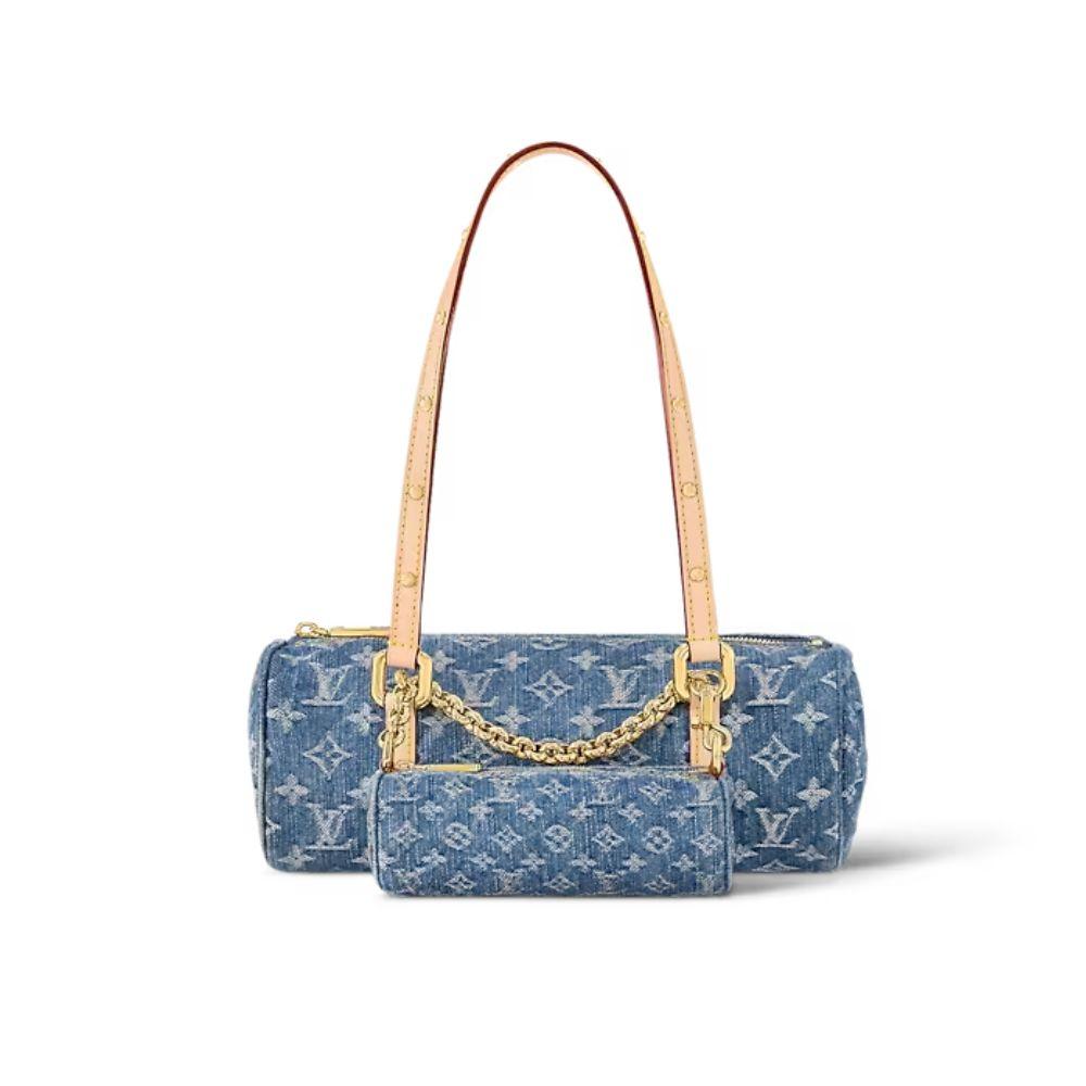 Louis Vuitton Papillon Blue Denim For Women M46830
