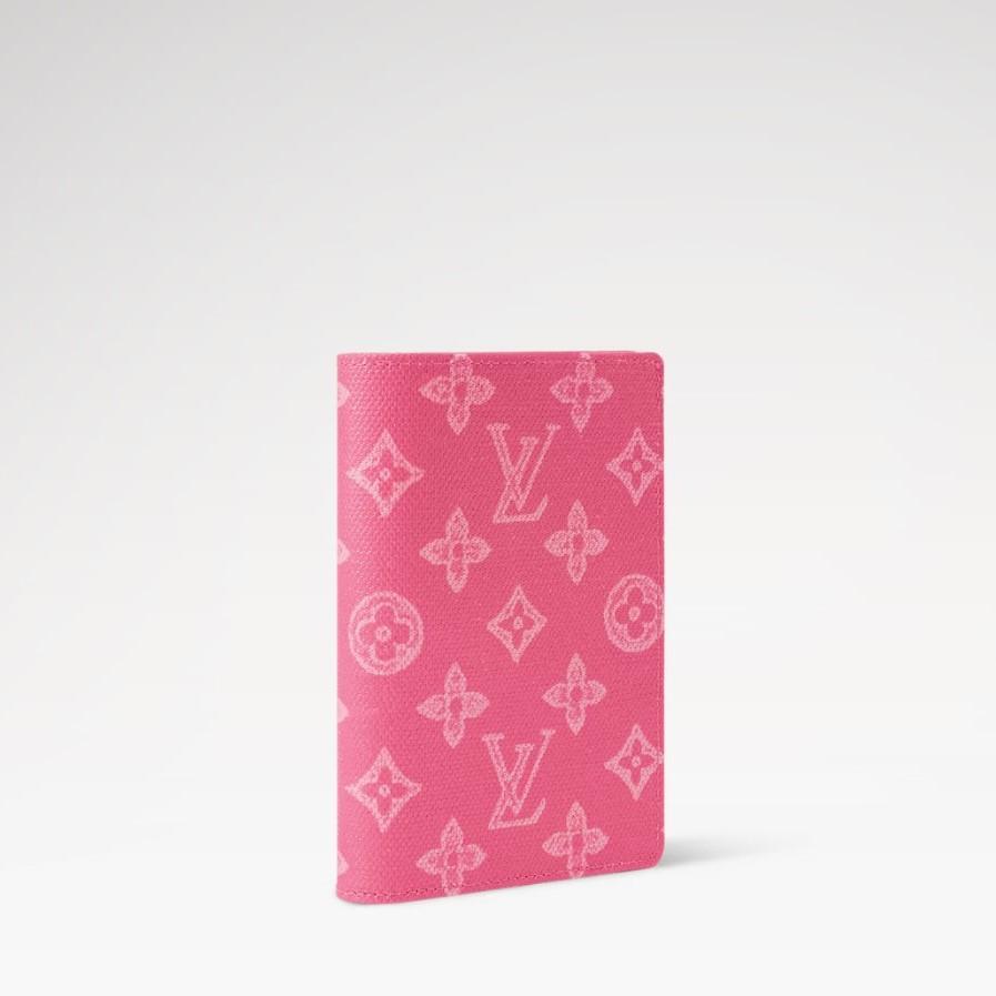 Louis Vuitton Passport Cover 5.5in/ 14cm Rose Ruban Monogram Origine M27615