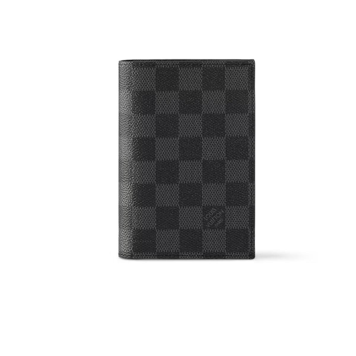 Louis Vuitton porte-passeport Wallet noir pour hommes 5,5in/14cm N64411