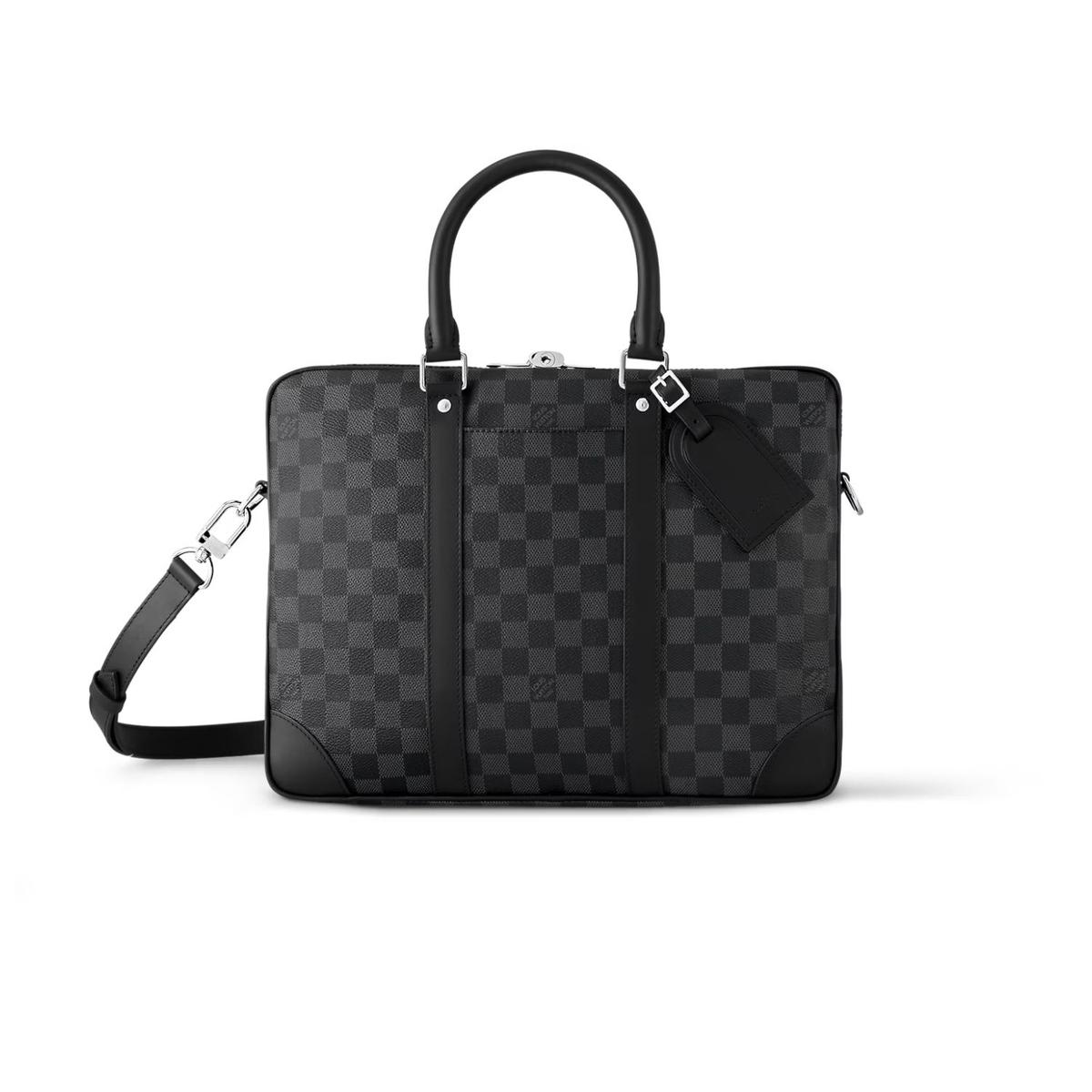 Louis Vuitton Porte-Documents Voyage PM Bag Black For Men 14.4in/36.5cm N40445