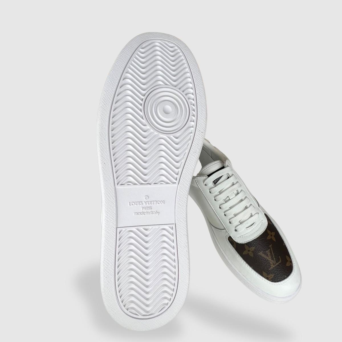 Louis Vuitton Rivoli Sneaker Brown And White For Men LV