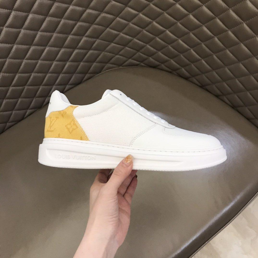 Louis Vuitton Rivoli Sneaker Monogram Metallic Canvas White/Yellow For Men LV