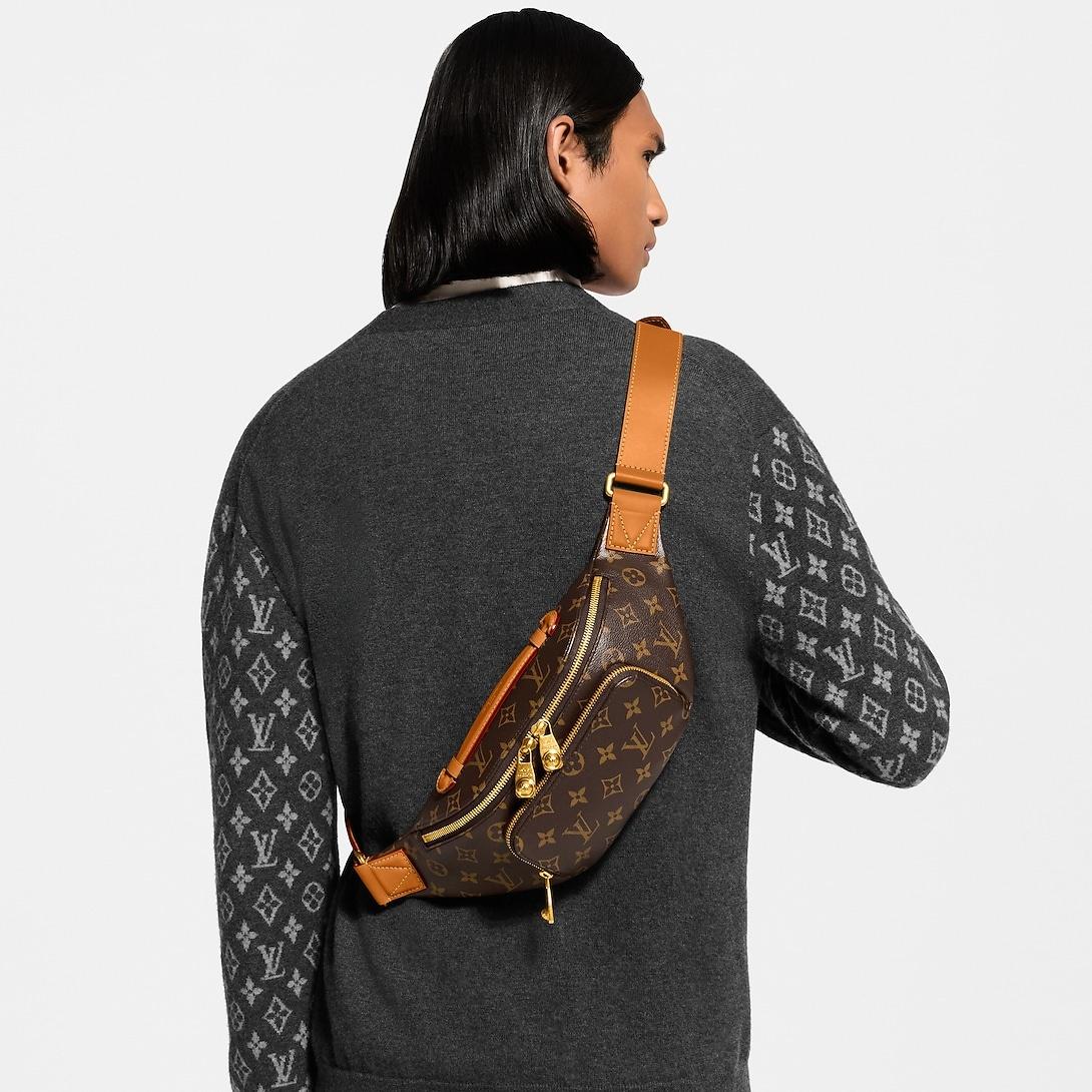 Louis Vuitton Rush Bumbag 11.8in/ 30cm Brown Monogram Gold Hardware For Men M14019