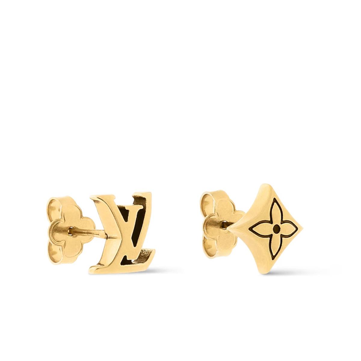 Louis Vuitton Sailor Earrings Gold-Toned