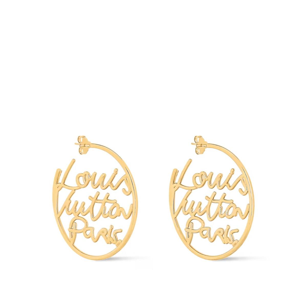Boucles d'oreilles Louis Vuitton ton or pour les femmes