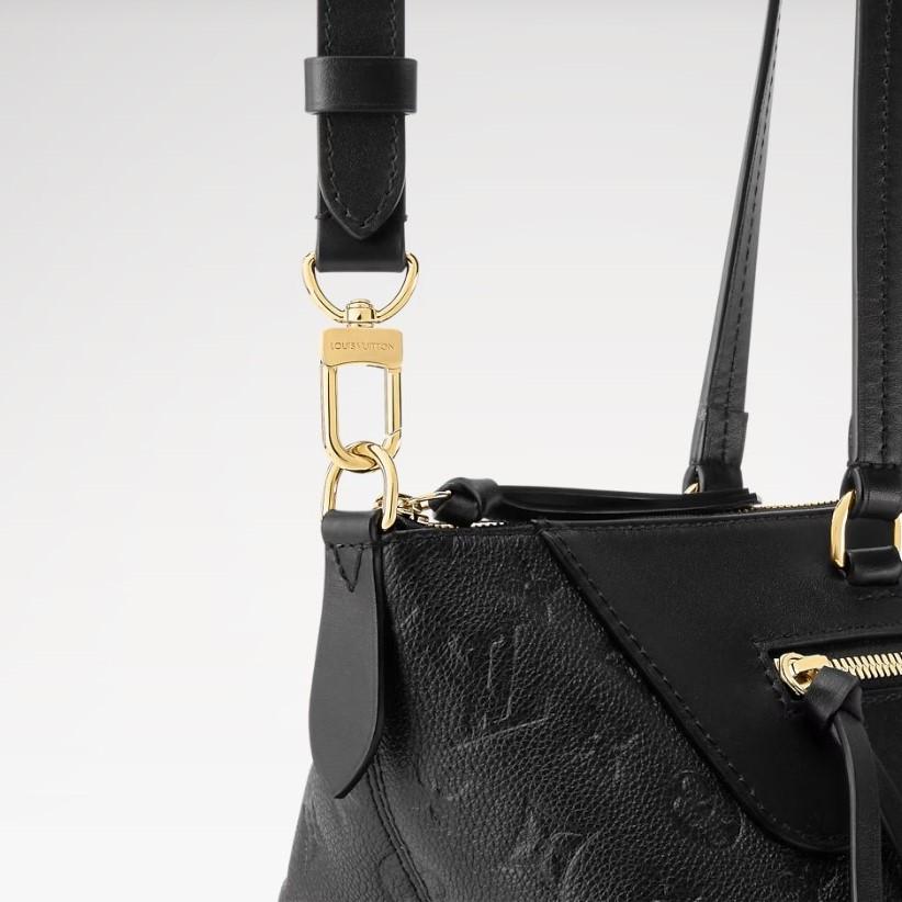 Louis Vuitton Skyline Travel Tote Bag 17.7in/ 45cm Black Monogram Empreinte Gold Hardware For Women M28512