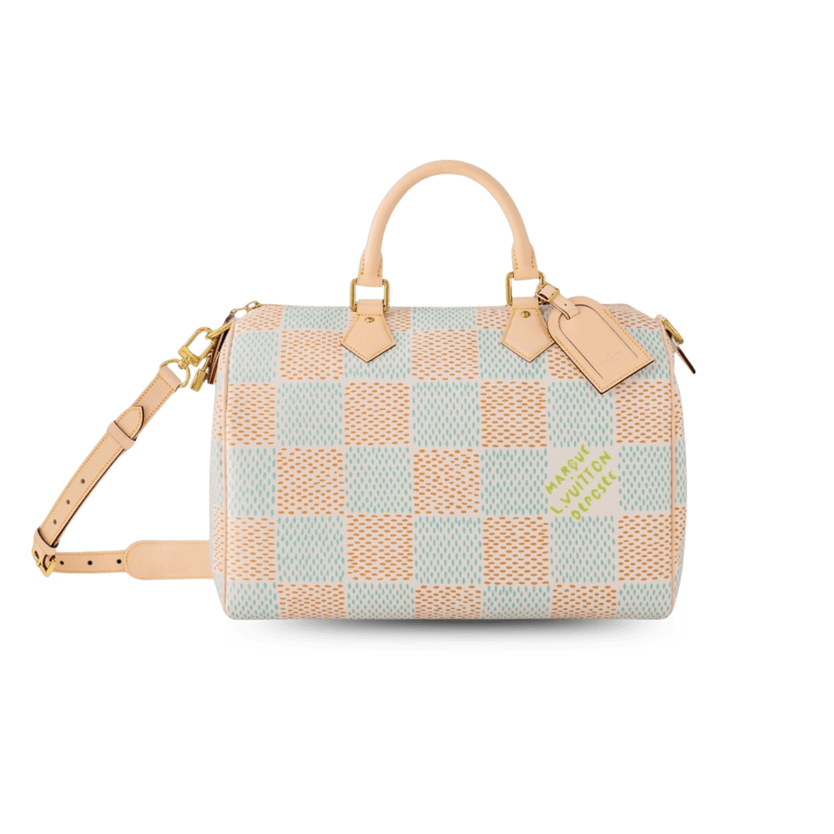 Louis Vuitton Speedy 40 Bandouliere Top Handle Bag 15.7in/ 40cm White Gold Hardware For Men N40689