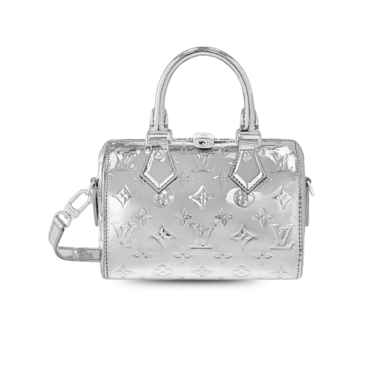 Louis Vuitton Speedy Bandouliere 20 Top Handle Bag 8.1in/ 20cm Silver, Silver Hardware For Women M11987
