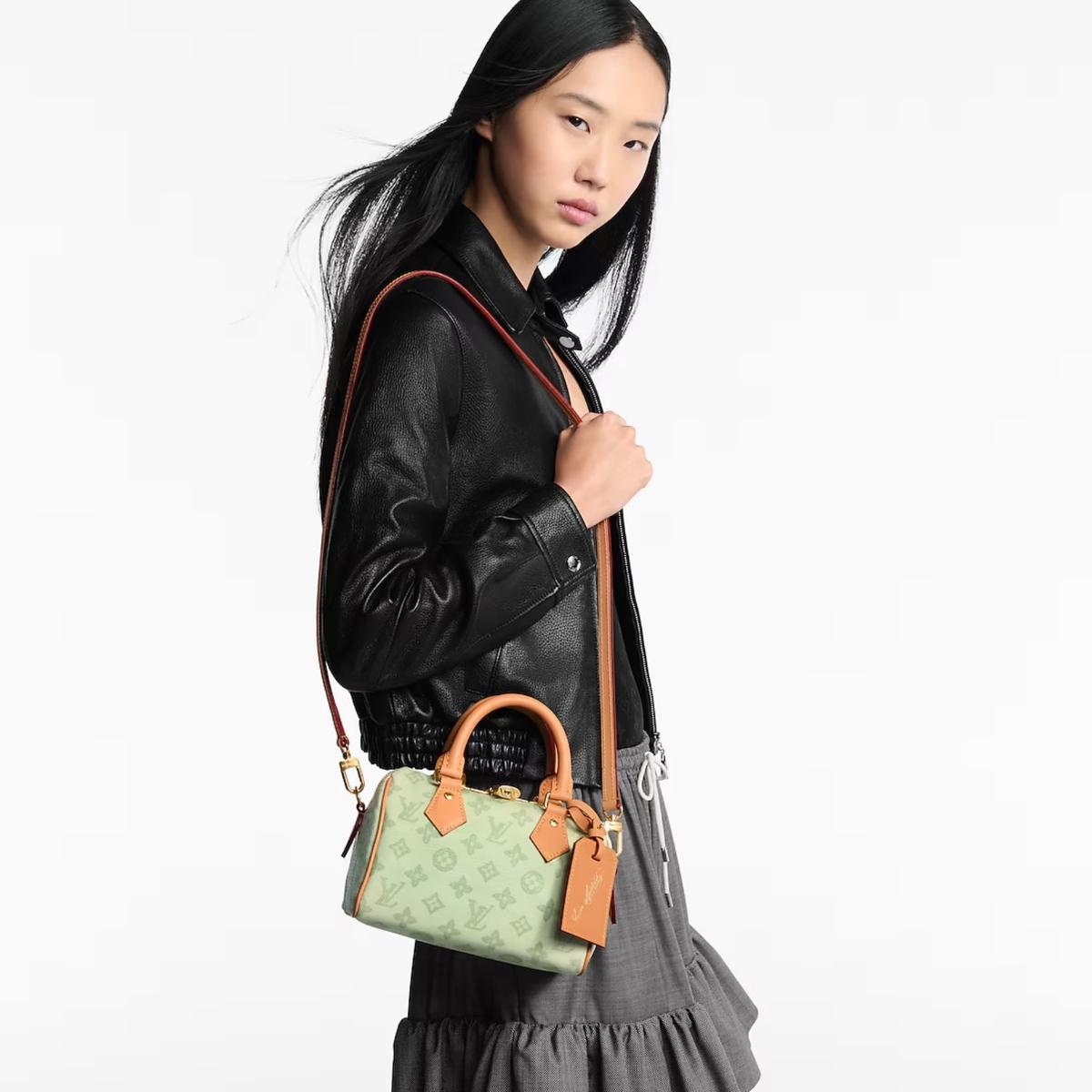 Louis Vuitton Speedy Bandouliere 20 Top Poignée Sac 8.1po/ 20,5cm Monogram Origine Vert Asniere Or Hardware pour femmes M27530