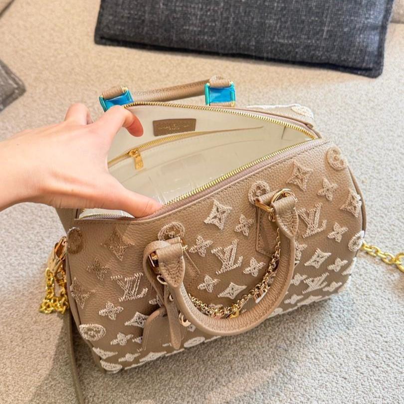 Louis Vuitton Speedy Bandouliere 25 Top Handle Bag 9.8in/ 25cm Light Brown For Women