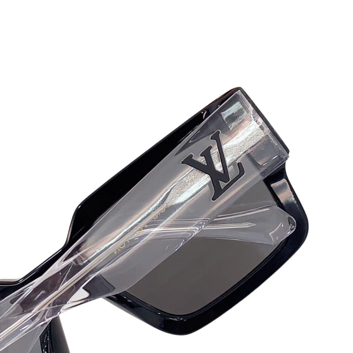 Louis Vuitton Square Millionaires Sunglasses Glossy Black With Grey Rims