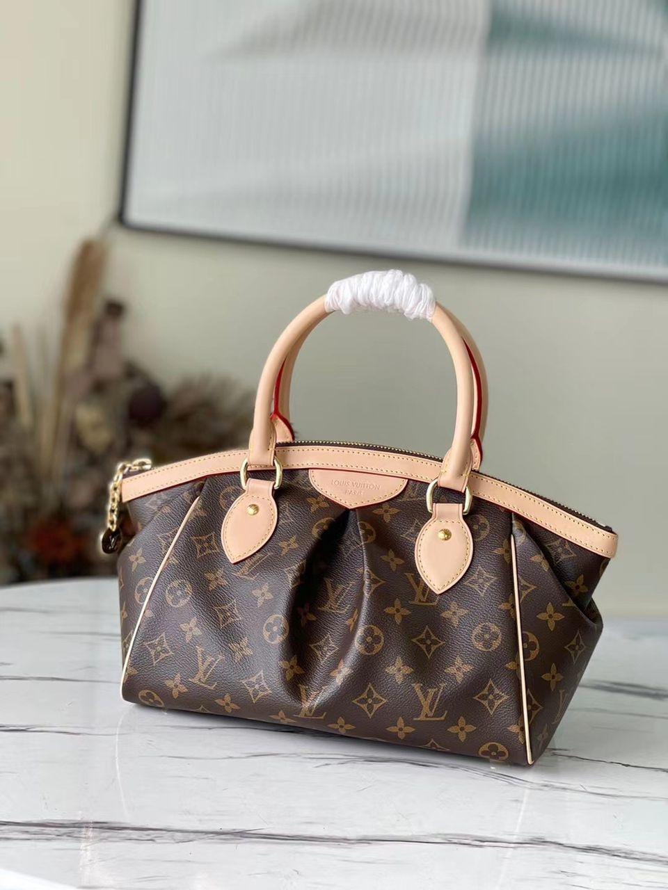 Louis Vuitton Tivoli PM Bag Monogram Canvas Brown 14.2in/36cm For Women
