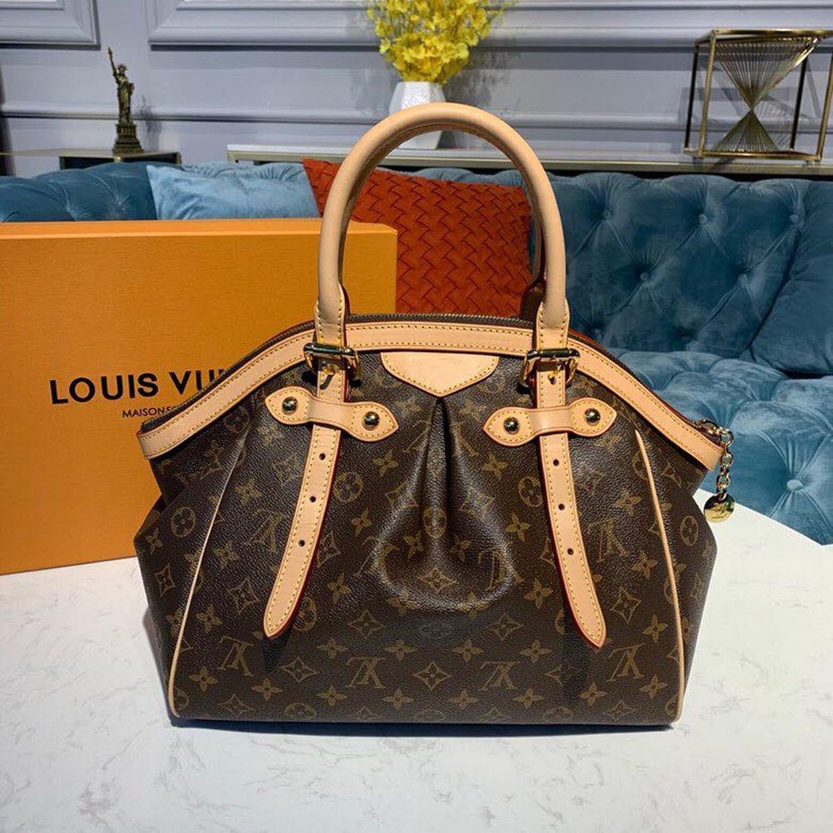 Louis Vuitton Tivoli GM Tote Bag 13in/ 33cm Monogram Canvas Gold Hardware For Women M40144