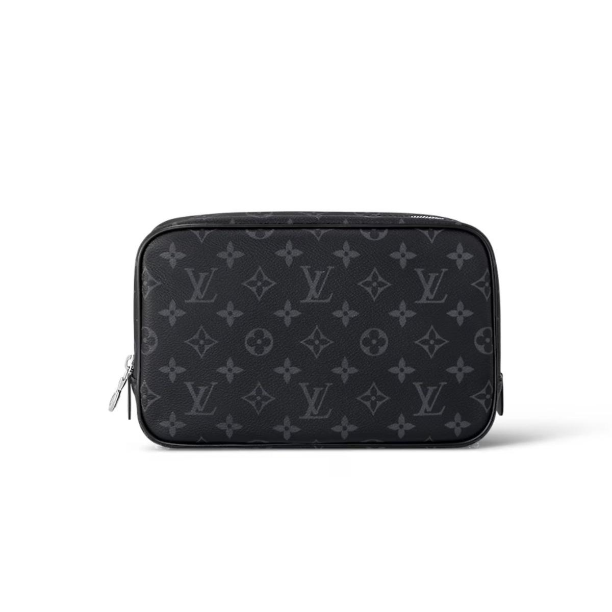 Louis Vuitton Toilet Pouch PM Bag Black For Men 7,9in/20cm M46577